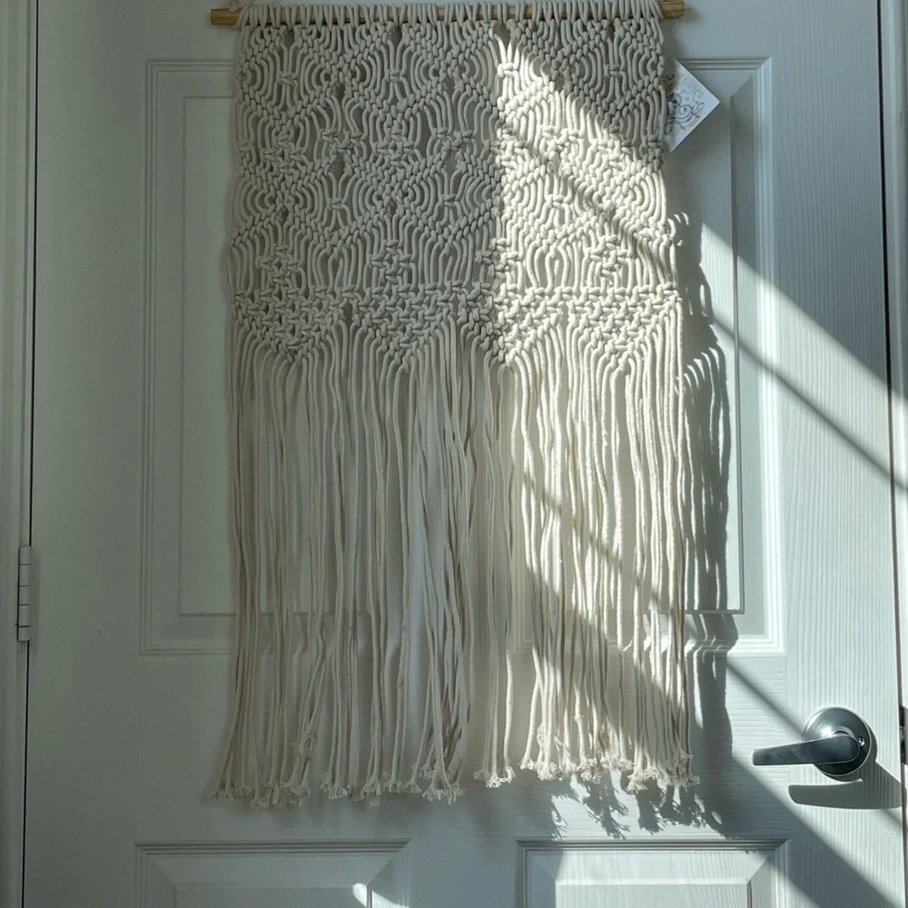 Elegant Cream Macrame Wall Hanging